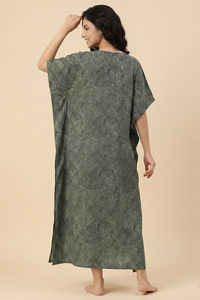 Zivame Woven Loungewear Dress - Sea Form — thumbnail 4